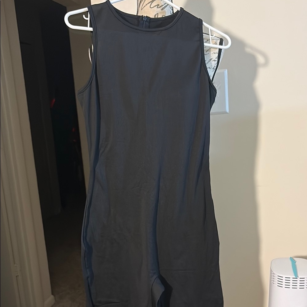 Sleeveless Black Jumpsuit- Shorts